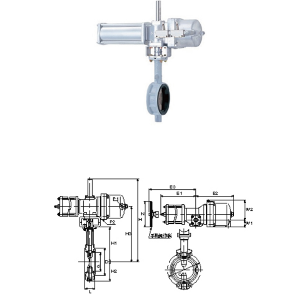 KITZ開(kāi)滋閥門(mén)BS-10DJU FCD閥體 SCS13氣動(dòng)蝶閥[NBR彈簧復(fù)位]