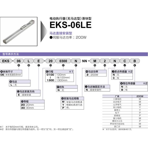 CKD喜開理電動(dòng)執(zhí)行器（無馬達(dá)型）滑塊型EKS-06LE-301000NNN-P2NCB